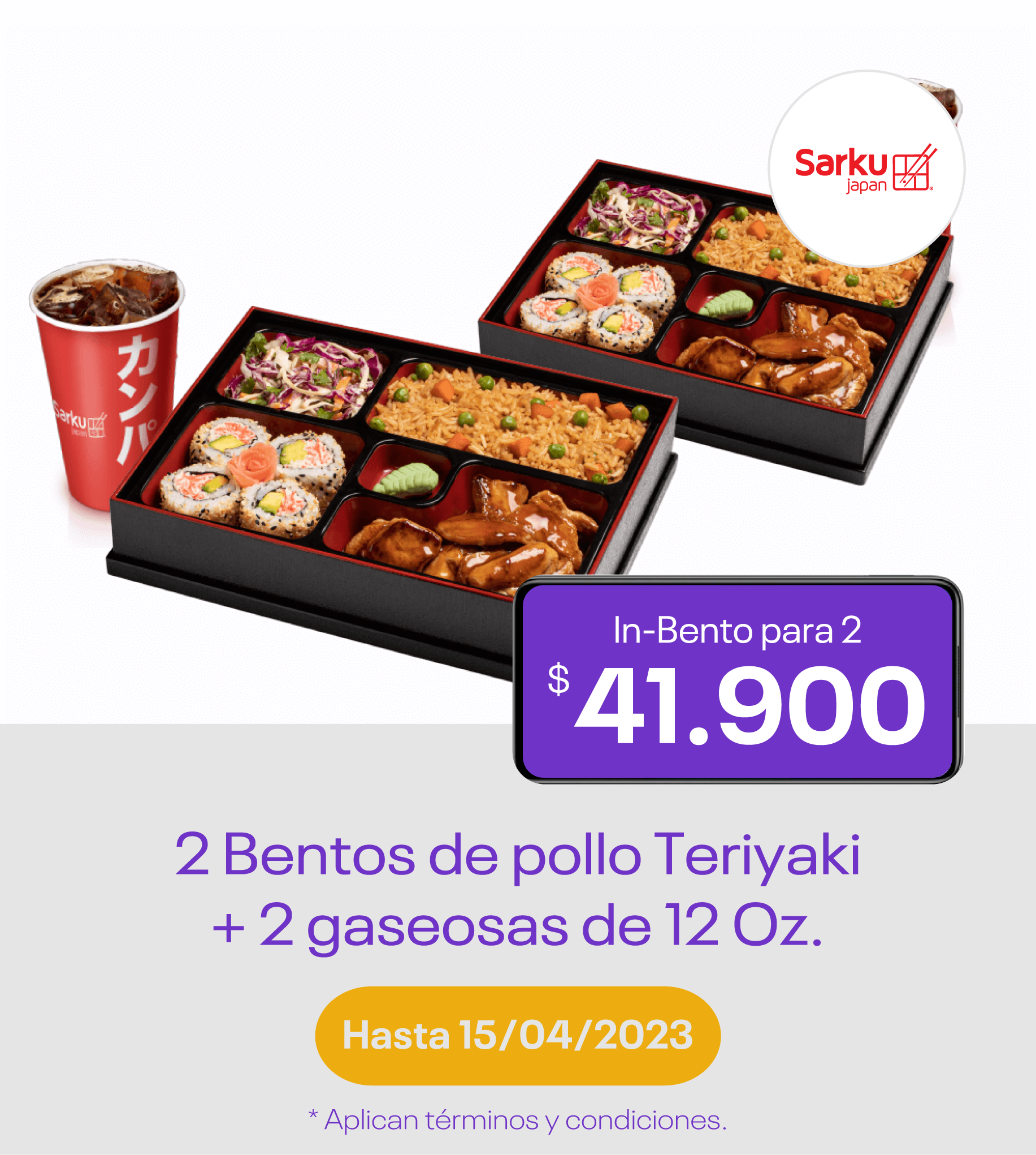 In-Bento para 2 a $41.900 de Sarku Japan en Viva Envigado