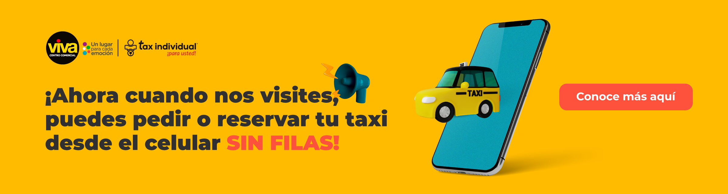 Pide o reseva tu taxi online en Viva Envigado